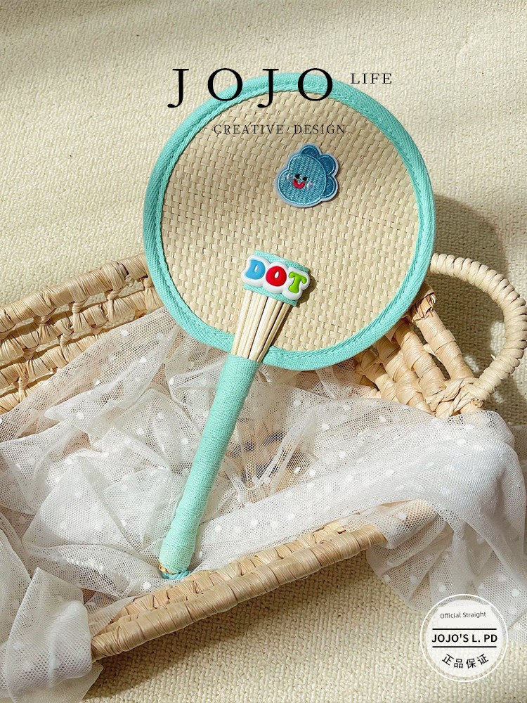 Jojo's L. Pd. Video. Animal Fan Hand-Woven Pu Fan Cartoon Fan Photo Fan | Video