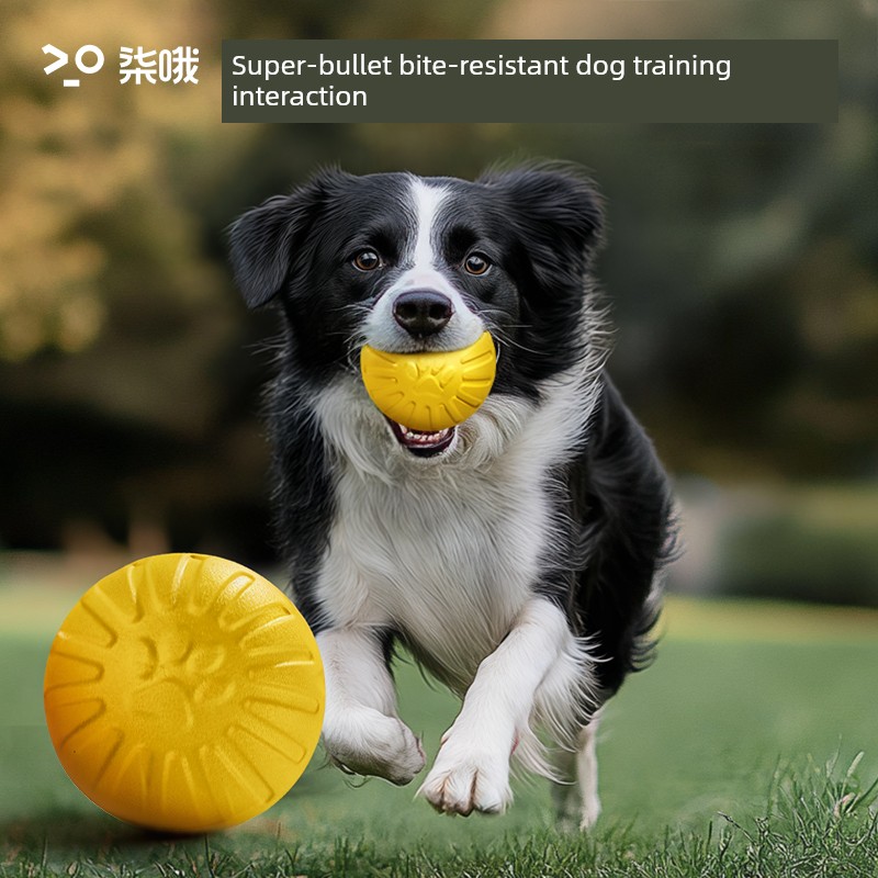 Dog Toy Ball Large Dog Interactive Ring Frisbee Sound Jelly Power Ring Golden Retriever/Border Collie Molar Long Lasting Relieving Stuffy Handy Gadget