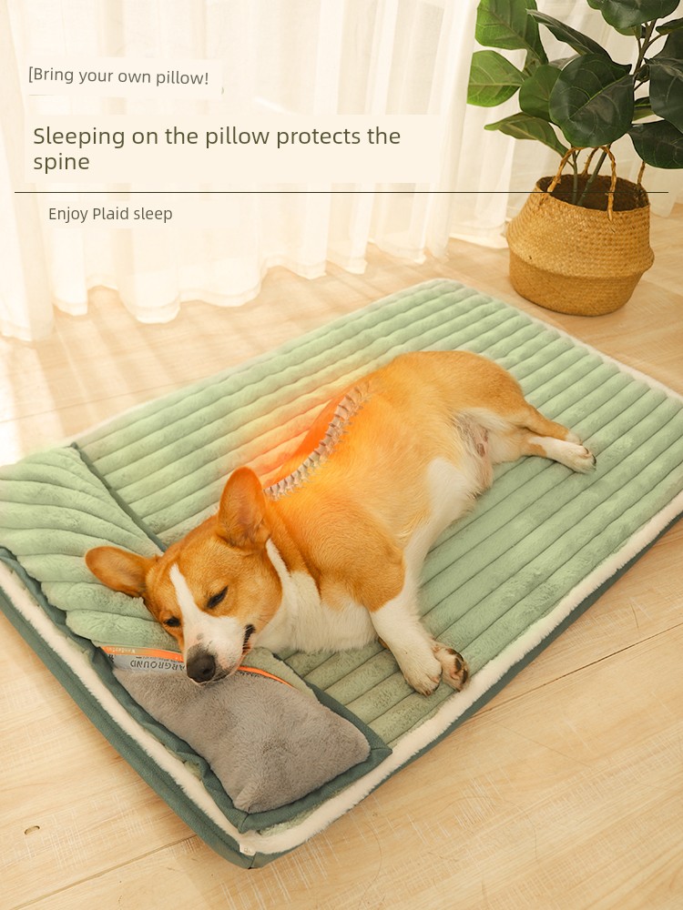 Dog Mat Dog Mattress Sleep Winter Heattech Winter Anti-Tearing Mattress Removable and Washable Kennel Mat Pet