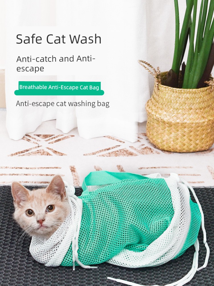 Nail Anti-Scratch Bite Fixed Cleaning Cat Grooming Bag