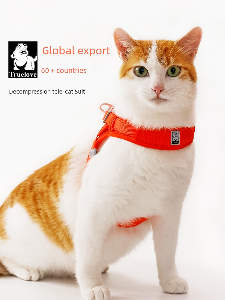 Truelove Cat Traction Rope Vest-Style Chest Strap Cat Chain out Private Network Red Cat Rope Anti Breaking Loose