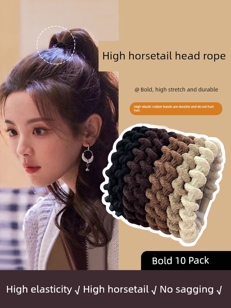 Rubber Band Tie Hair High Elasticity Durable Minimalist Ponytail