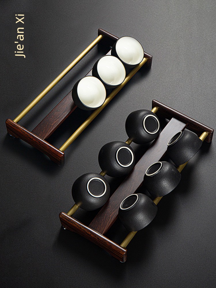 Cup Holder Tea Cup Storage Shelf For Home Put Cup Handy Gadget Bamboo Wooden Tea Utensils Upside down Drain Master Cup