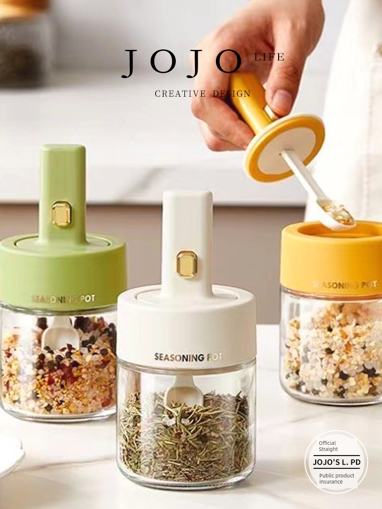 Jojo's L. Pd. Mr. Grocery. Seasoning Box Kitchen Spice Jar Sealed Spice Jar Salt Jar | Concept