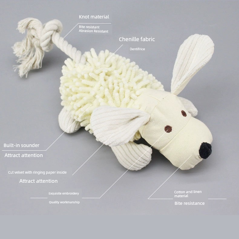 Pet Dog Toy Puppy Small Size Dogs Tooth Cleaning Teddy Bite-Resistant Molar Sound Toy Doggy Dog Training Supplies