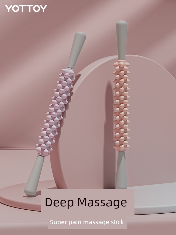 Spiked Club Calf Muscle Relaxation Massage Roller Handy Gadget Skinny Leg Roller Gear Massage Bar Depth Massage Yoga Equipment