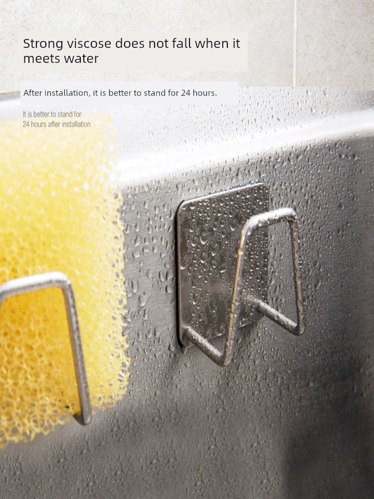 Jujiajia Stainless Steel Sponge Commodity Shelf Punch-Free Domestic Sink Rack Kitchen Sink Steel Wire Ball Drain Rack