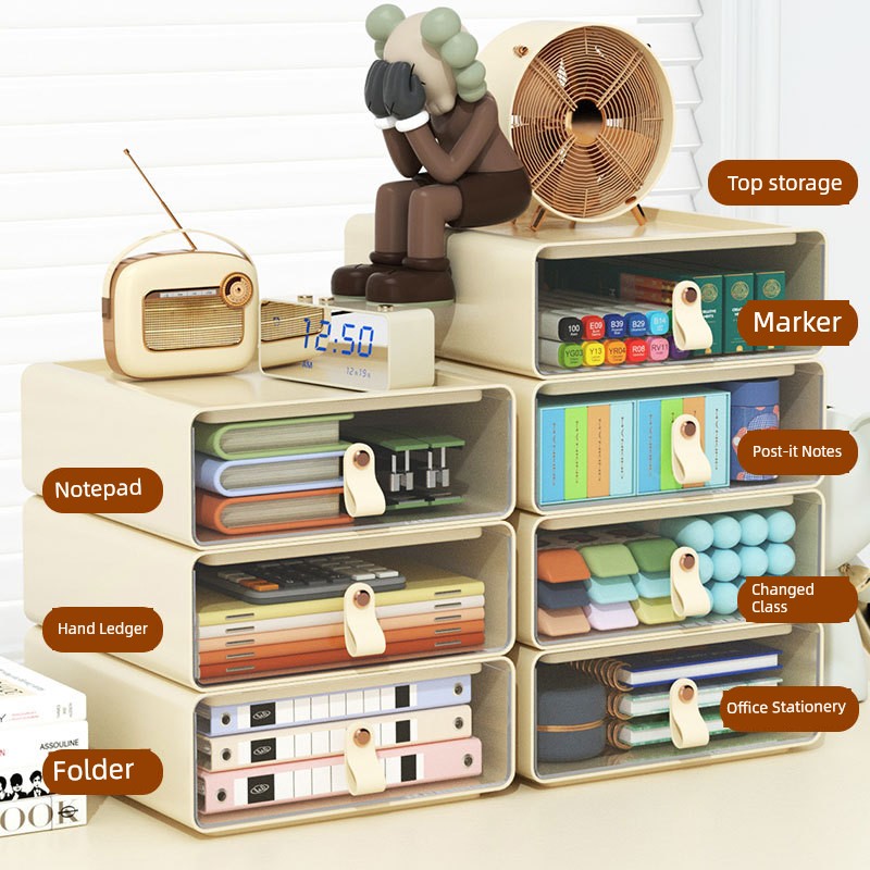 Desktop Storage Box Drawer Desk File Sundries Storage Box Cosmetics Organizing Cabinet Office Shelf