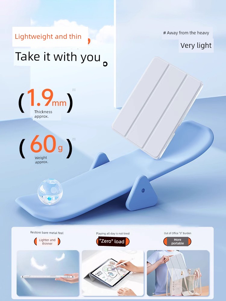 Apple iPad Anti-Bending Transparent Acrylic Protective Case
