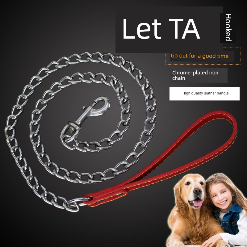 Big Sale Pet Iron Chain Dog Chain Dog Leash Large Dog Golden Retriever/Border Collie Dog Leash Dog Leash Chain Dog Leash Dog Leash Pet Supplies