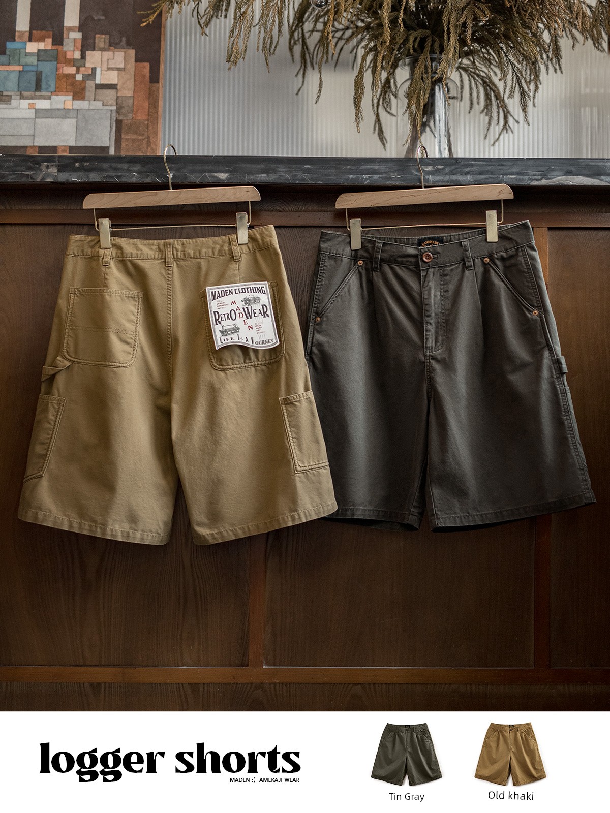 Madden Retro Distressed Multi-Pocket Shorts Parka