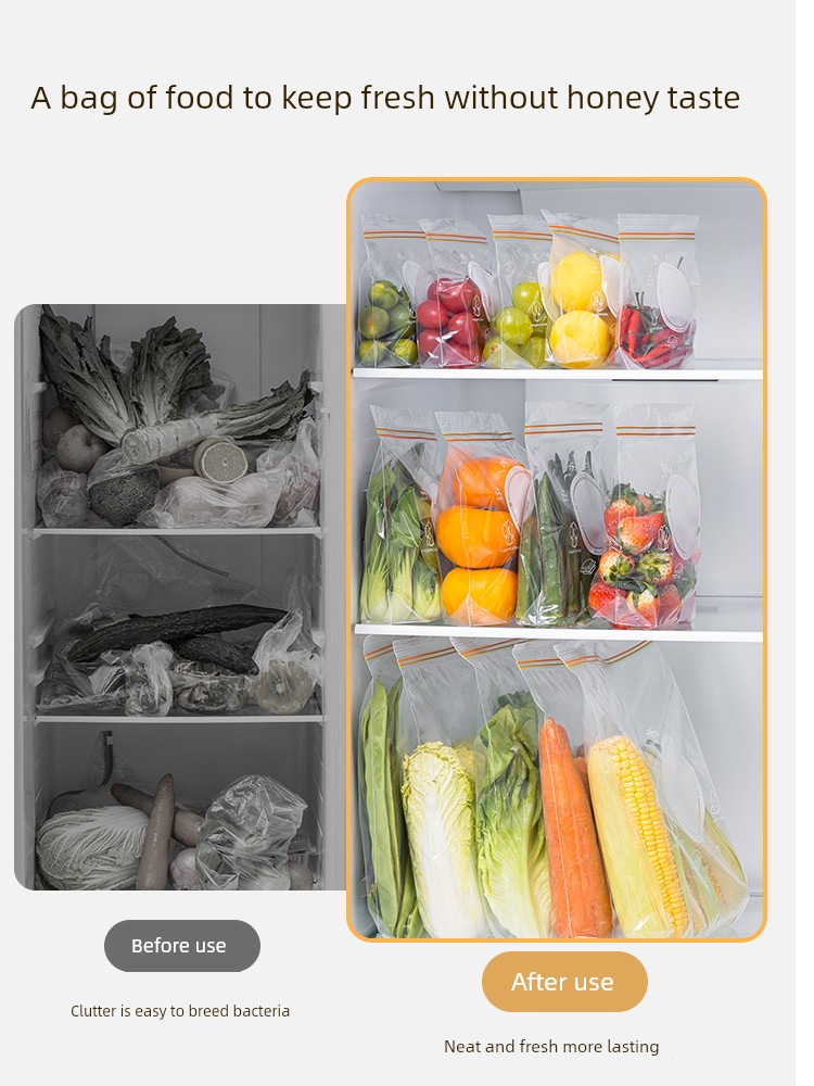 Taili Envelope Bag Freshness Protection Package Food Grade Ziplock Bag Plastic Packaging Bag Thickened For Home Special Refrigerator for Freezing Buggy Bag