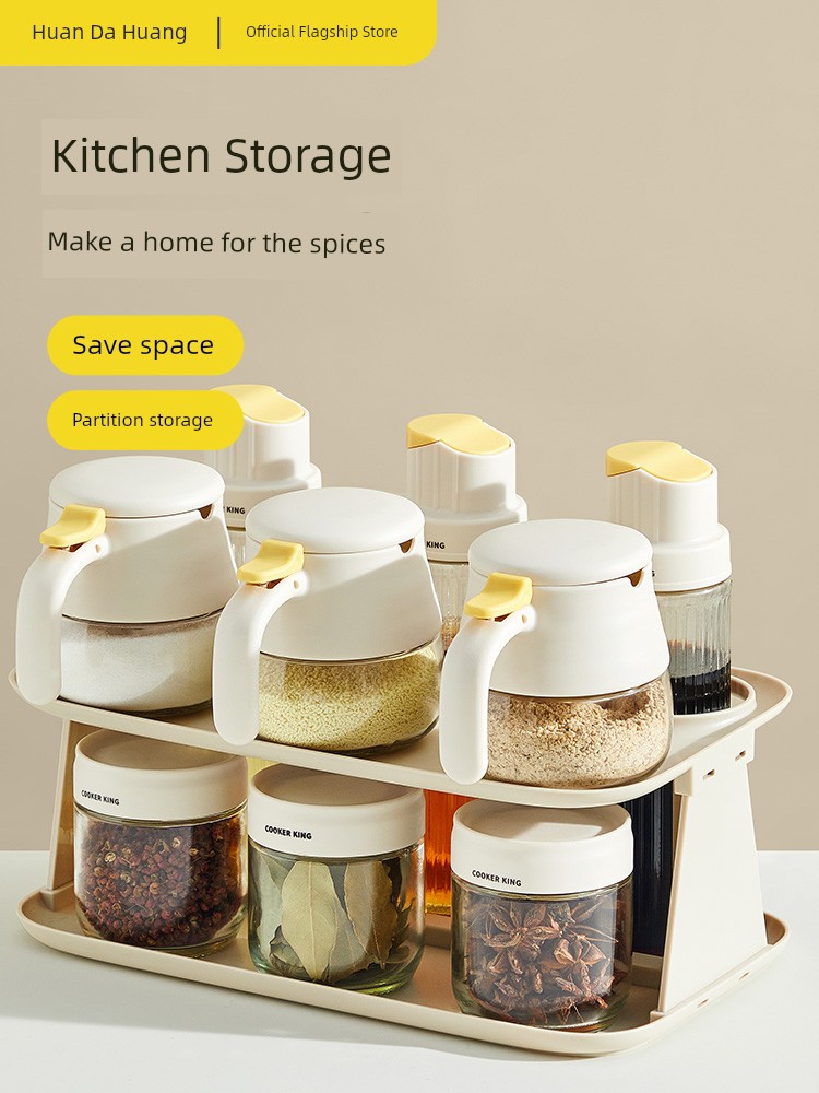 Cooker King Seasoning Containers Seasoning Box Storage For Home Kitchen Classy Salt Jar Oiler Combination Suit Full Set Seasoning Bottle