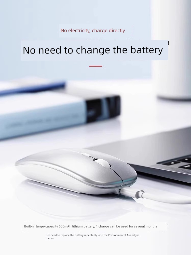 Wireless Mouse Bluetooth Dual-Mode Rechargeable Mute For Home Office Laptop Desktop Computer External Mouse Unlimited