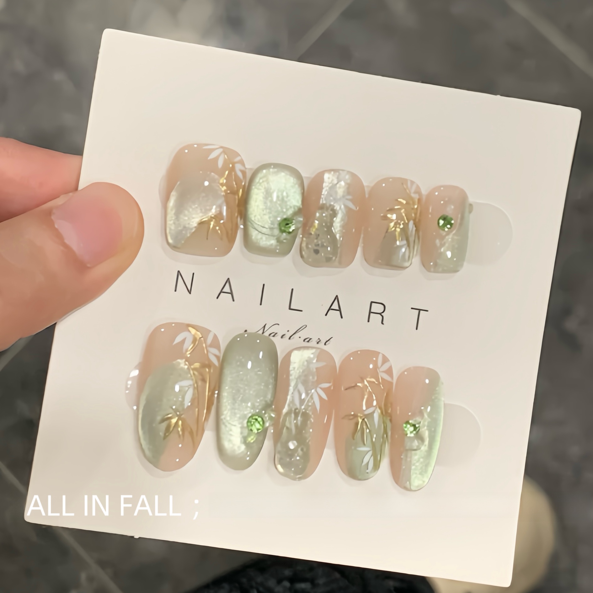 Wear New Chinese Style Smoothie Mint Green National Style Cat Eye