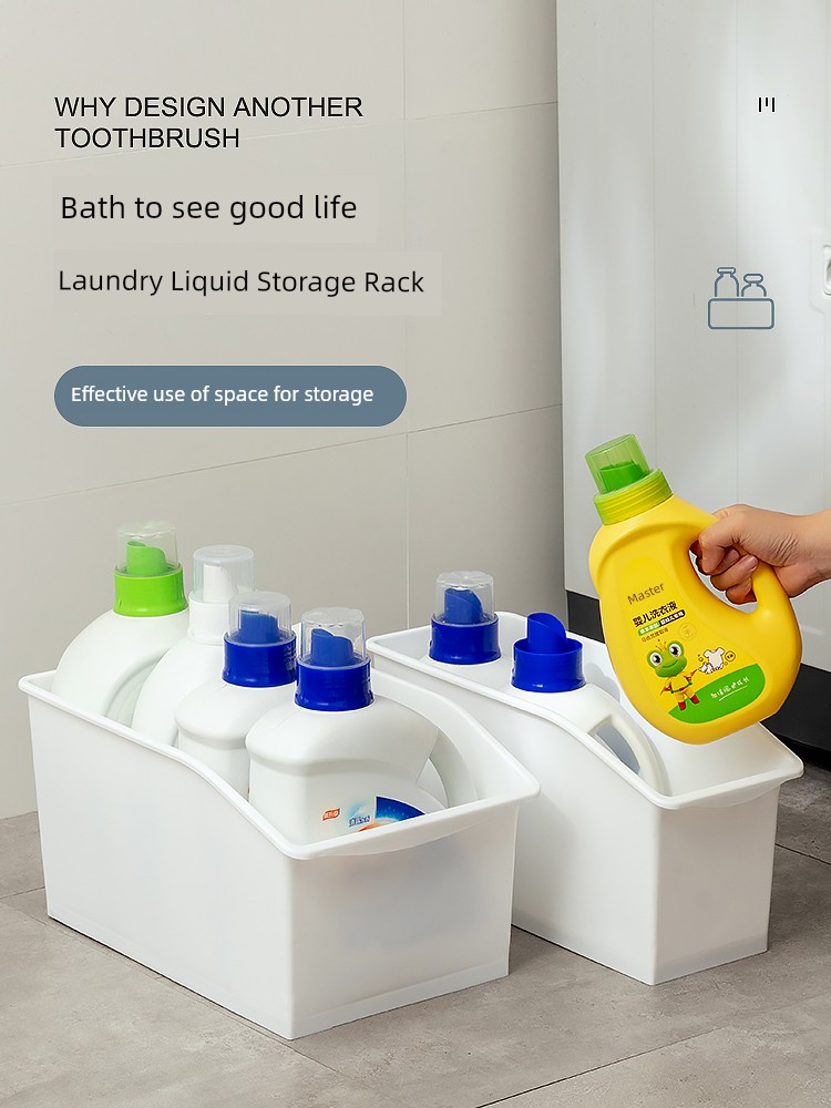 Laundry Detergent Storage Basket For Home under Sink Cabinet Rack Slit Organizer Dormitory Good Stuff Cabinet Table Basket