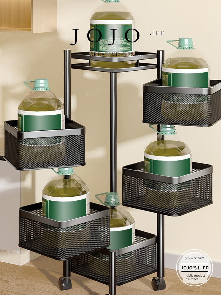 Jojo's L. Pd. Mr. Grocery. Snack Rack Living Room Rotary Storage Rack Kitchen | Tuoqi