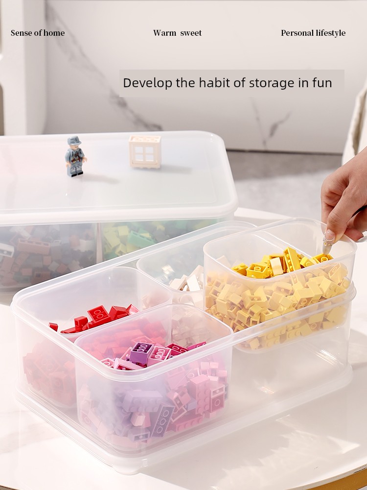 Small Particles Kids Storage Box Multi-Grid Plastic Box Lego