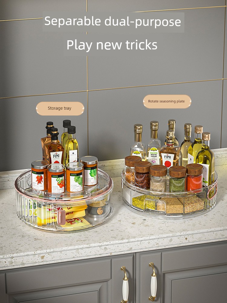 Kitchen Spice Rack Countertop Rotate Storage For Home Complete Collection of Supplies Dedicated Multi-Functional All Kinds of Handy Gadget Seasoning