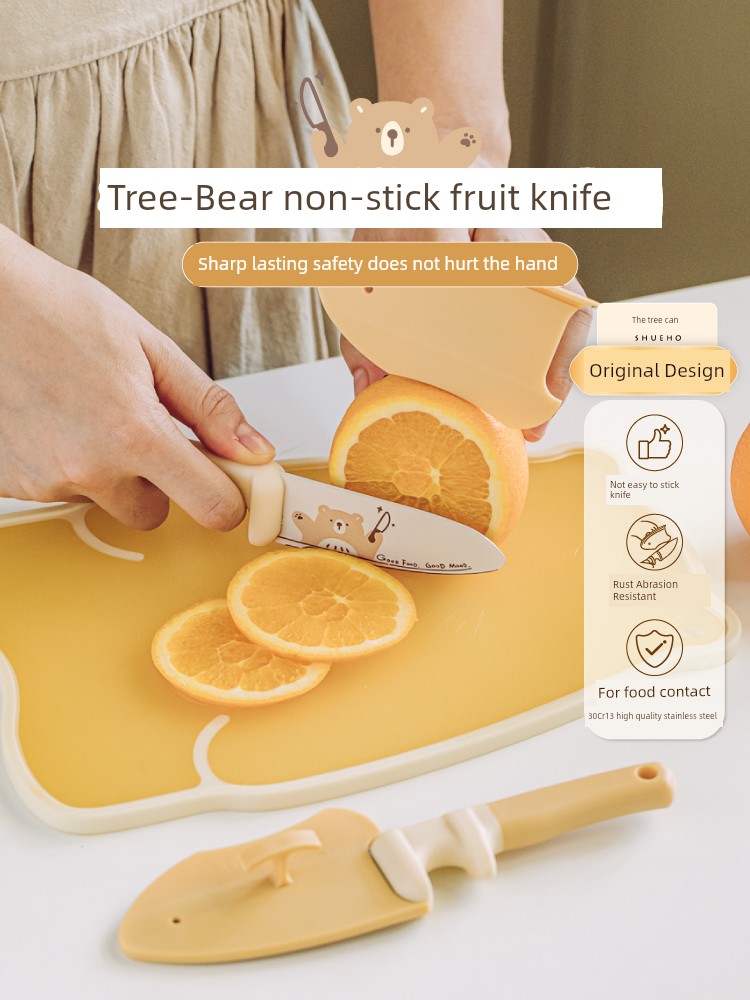 Tree Can Be Orange Tabby Cat Knife Fruit Knife Sharp High Hardness Portable Portable Outdoor Meat Cutting Meat for Dormitory Stainless Steel
