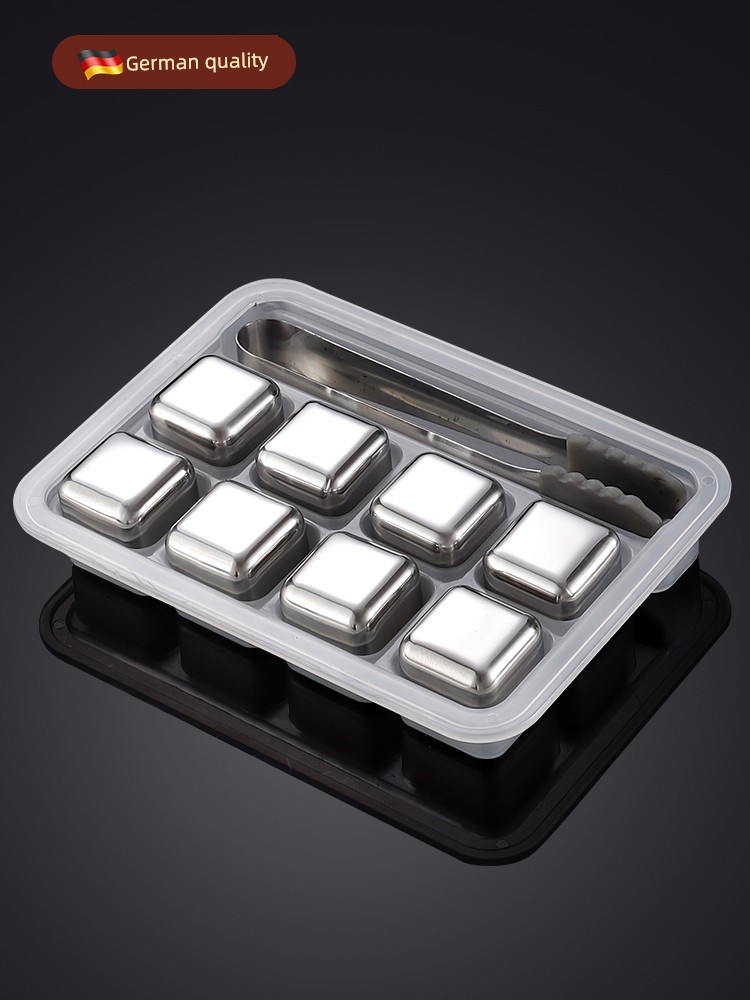 304 Stainless Steel Ice Cube Food Grade Whisky Stone Whiskey Quick-Frozen Beer Iron Metal Whisky Stone For Home Mrun