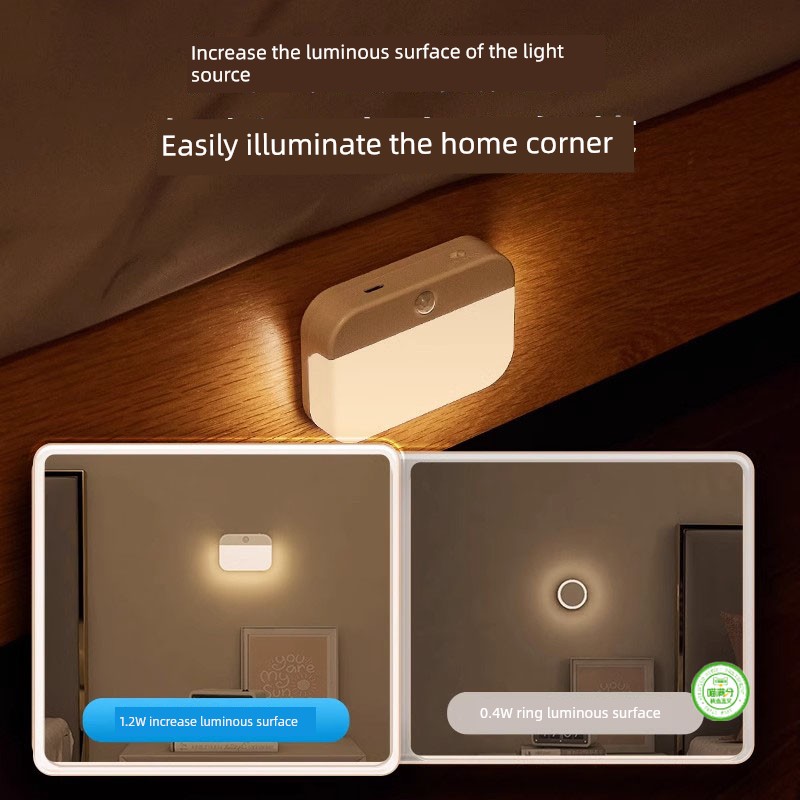 Meow Perfect Led Small Night Lamp New Arrival Nebula Night USB Rechargeable Night Sense Energy Saving Induction Lamp