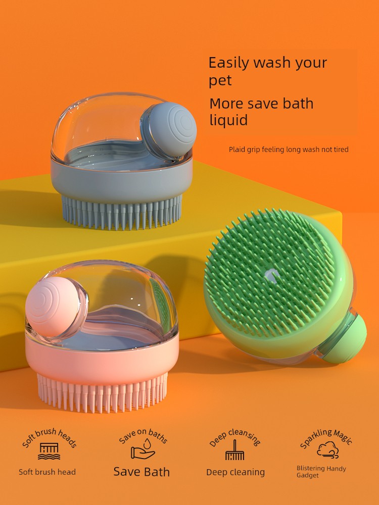 Pet Dog Bath Brush Silicone Bath Brush Special Cleaning Massage Tool Rub and Comb the Cat All Products