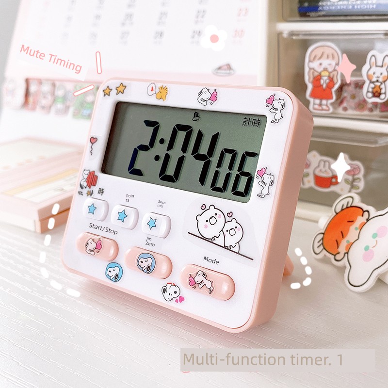 Cute Timer Learning Special Student Self-Discipline Alarm Clock Reminder Kitchen Time Management Countdown Timer
