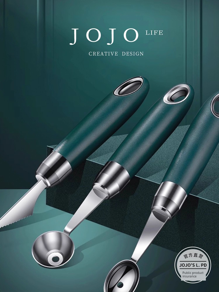Jojo's L. Pd. Graceful. Slicer 304 Stainless Steel Cut Watermelon Fruit Digging Ice-Cream Spoon | Li Juan