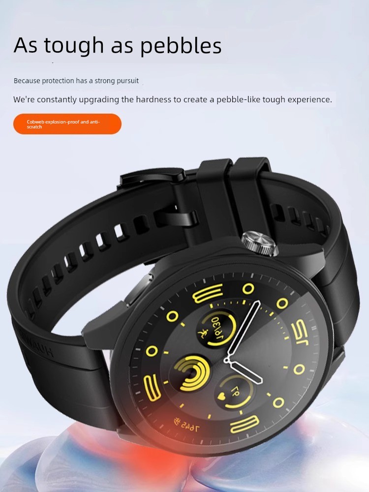 Applicable to Huawei GT4 Watch Watchgt4 Protective Case Glory Watch 4pro New Arrival Pc Integrated Tempered Smart Watch 46mm Spruce Green GT4 Protective Case Drop-Resistant GT Protective Film