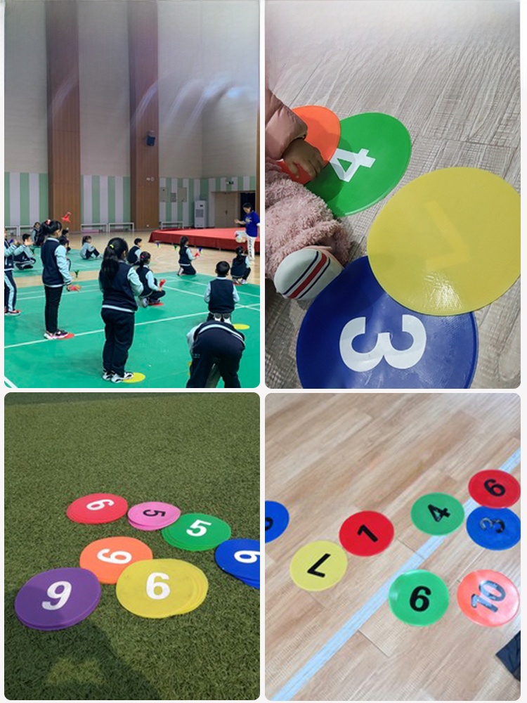 Naili Digital Landmark Pad Flat Soft Sign Plate round Sign Plate Marker Obstacle Football Training Equipment