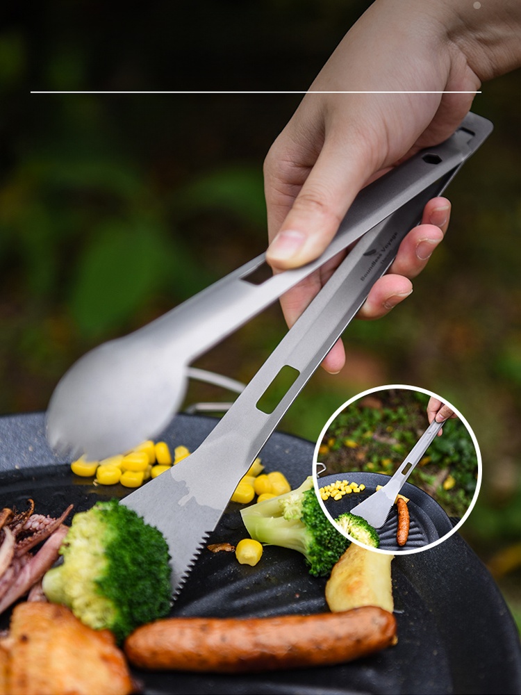 Biwei Spatula Long Spoon Lightweight Portable Titanium Alloy