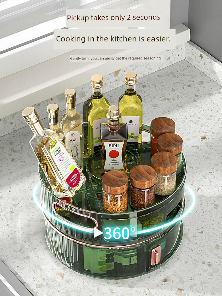 Kitchen Spice Rack Countertop Rotate Storage For Home Complete Collection of Supplies Dedicated Multi-Functional All Kinds of Handy Gadget Seasoning