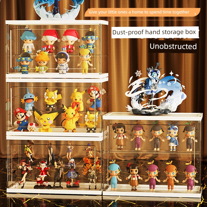 Blind Box Display Stand Hand-Made Storage Transparent Acrylic Dustproof Doll Model Display Cabinet Pop Mart Display Box