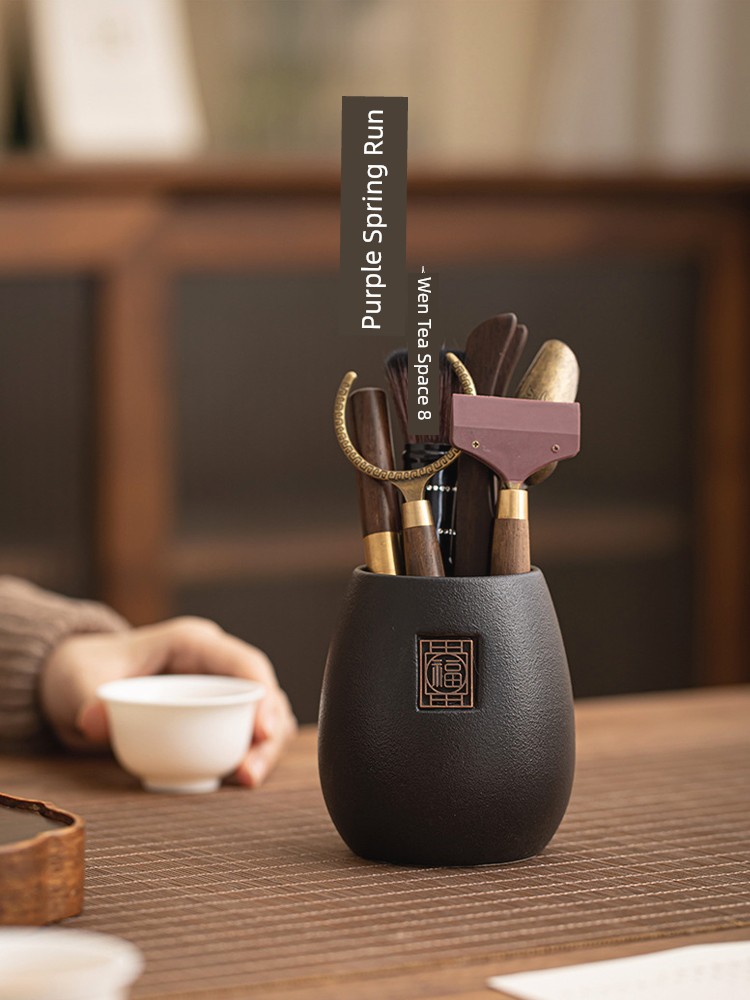 Jojo's L. Pd. Ziquan Stream. Storage Container Tea Container Tea Making Tools Storage Tank Desktop Pen Wei | Anping
