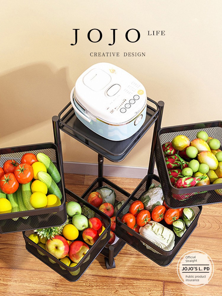 Jojo's L. Pd. Mr. Grocery. Snack Rack Living Room Rotary Storage Rack Kitchen | Tuoqi