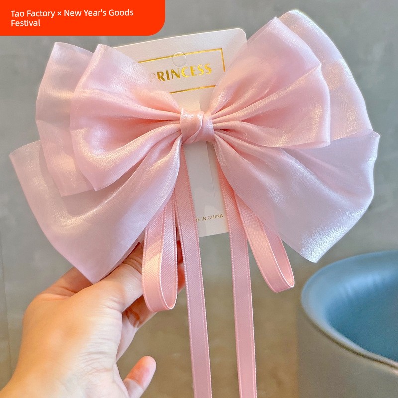 Girl's Oversized Ribbon Kids Fashionable Princess Barrettes