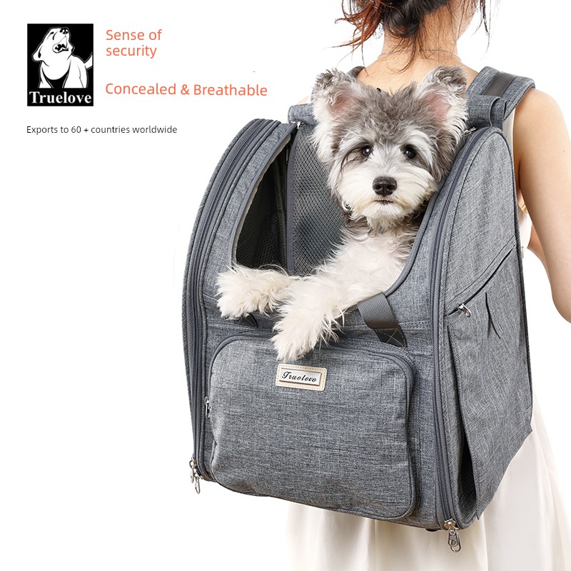 Truelove Pet Backpack Dog Small Size Dogs Teddy Outing Schoolbag Portable Backpack Breathable Bichon Supplies