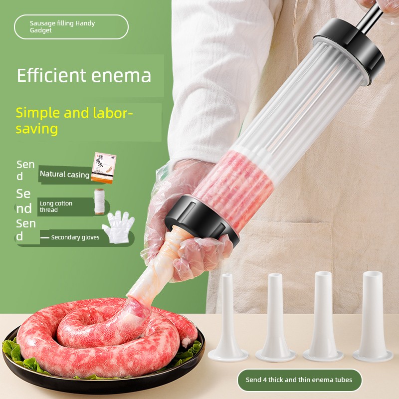 Sausage Filling Handy Gadget For Home Sausage Filler Food Grade Sausage Filler Manual Can Casing Sausage Hand Push Meat Sausage Tools