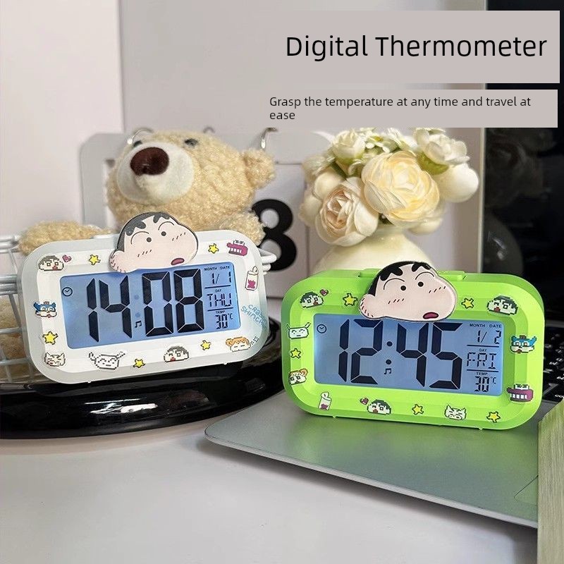 Cute New Arrival Alarm Clock Luminous Bedside Clock Minimalist Mute Multifunctional Dormitory Desktop Student Desk Clock Alarm
