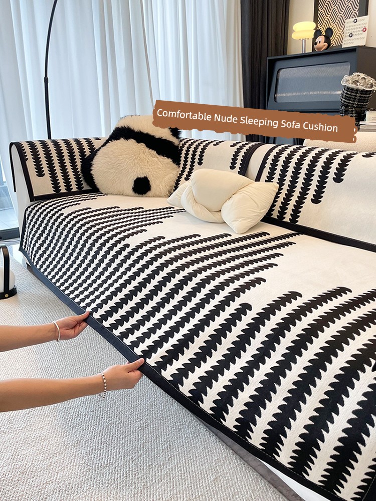 Chenille Autumn and Winter Non Slip Leather Sofa Cover Cloth Cushion