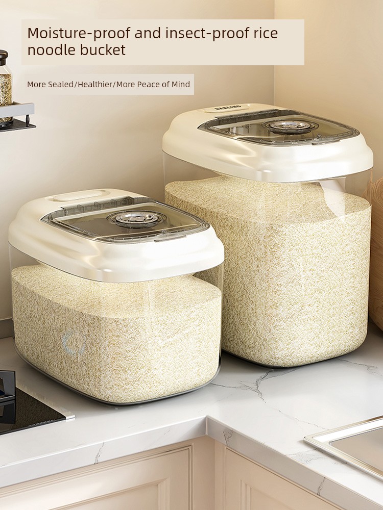 Rice Bucket For Home Insect-Proof Moisture-Proof Sealed Rice Bucket Rice Storage Box Rice Bin Flour Storage Tank Grains Grain Bucket