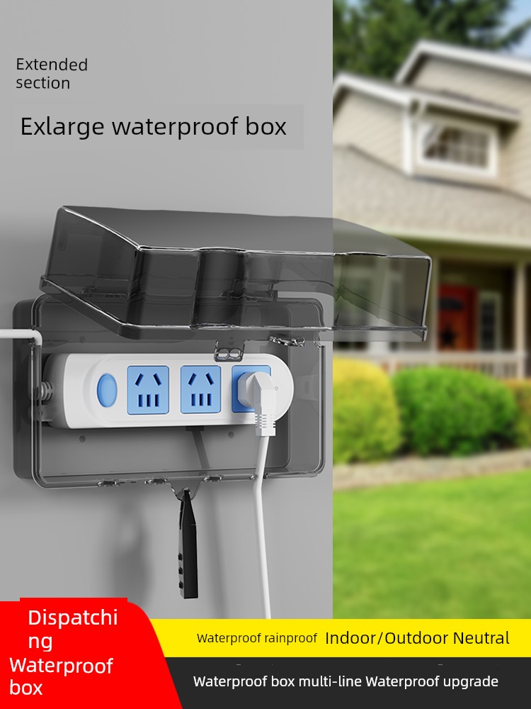 Toilet Patch Panel Waterproof Box Outdoor Power Socket Water Proof Cover for Switch Power Strip Protective Cover Power Strip Dustproof Box