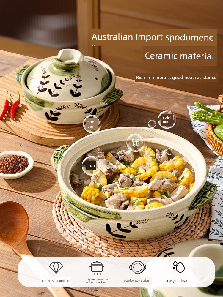 Casserole High Temperature Resistant For Home Gas Stove Dedicated Claypot Rice Chinese Casseroles Small Clay Pot Ceramic Pot Soup Pot Stew Pot