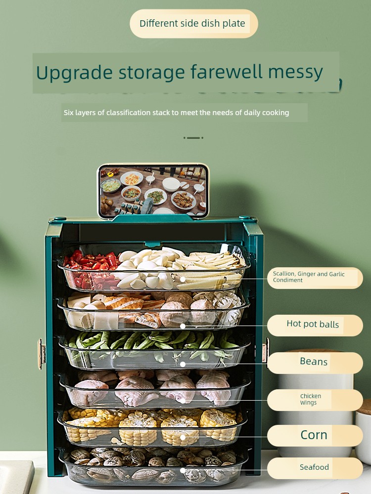 Side Dish Foldable Wall-Mounted Multi-Function Storage Kitchen
