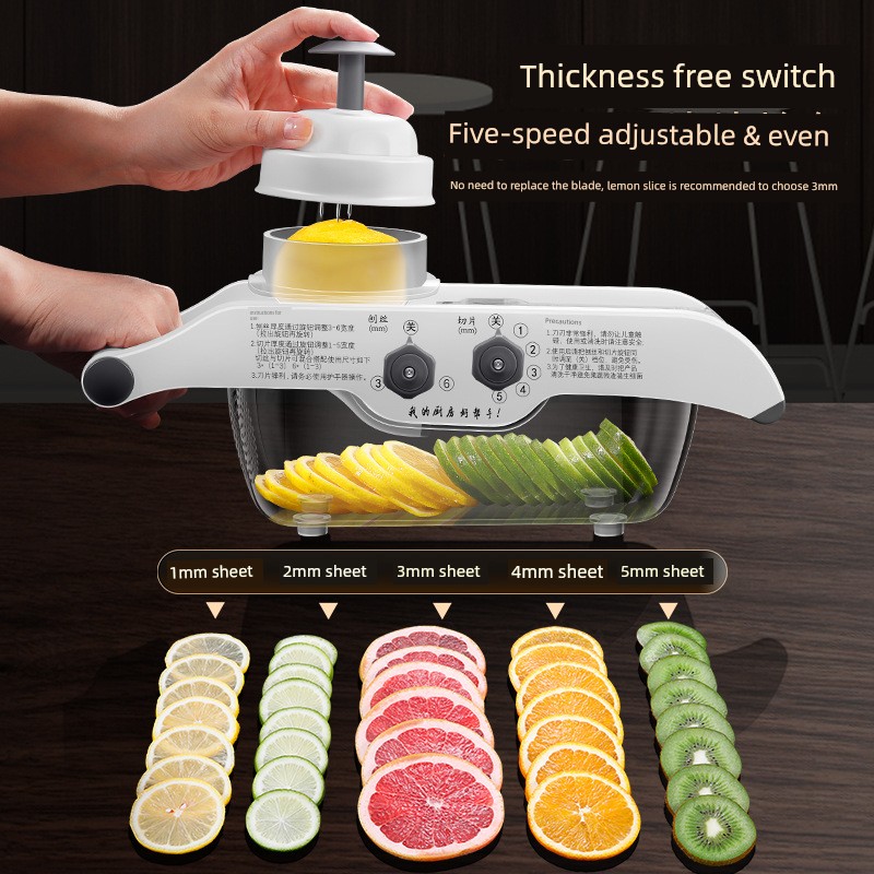 Lemon Slicer For Home Multi-Functional Chopping Artifact Milk Tea Shop Commercial Fruit Slicer Potato Slicer