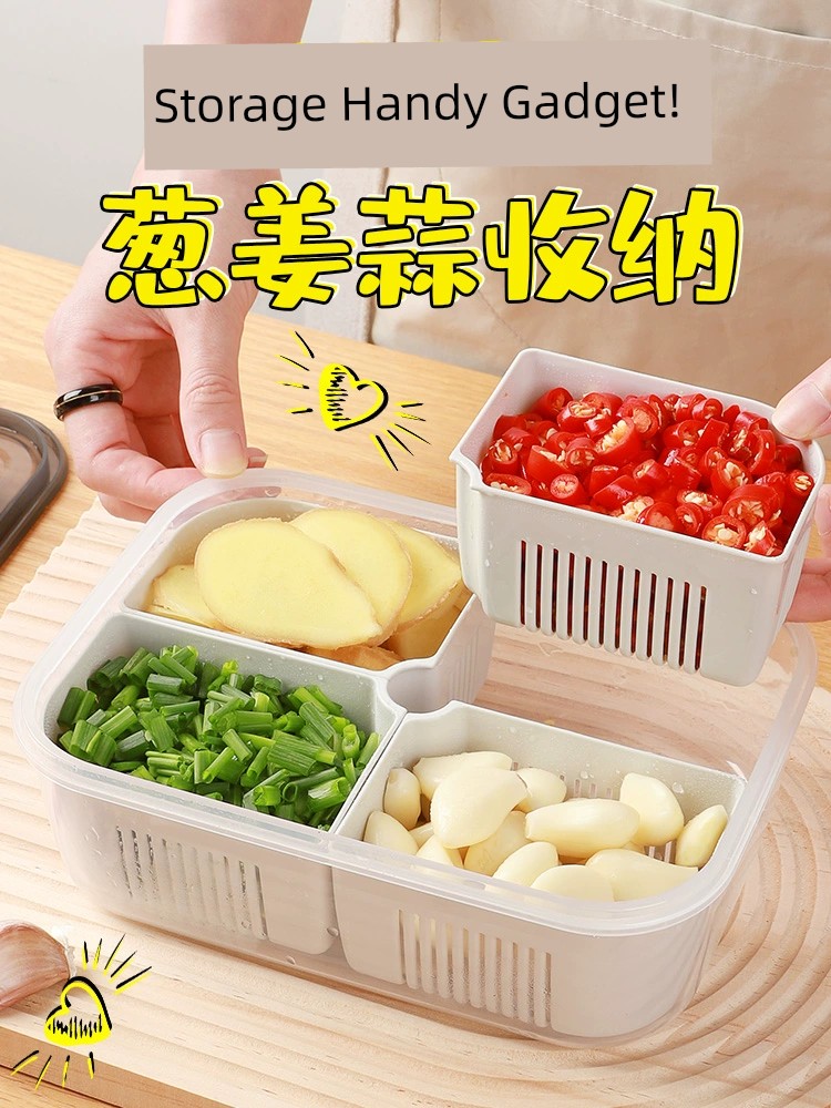 Onion, Ginger and Garlic Freeze Refrigerator Box For Home Kitchen