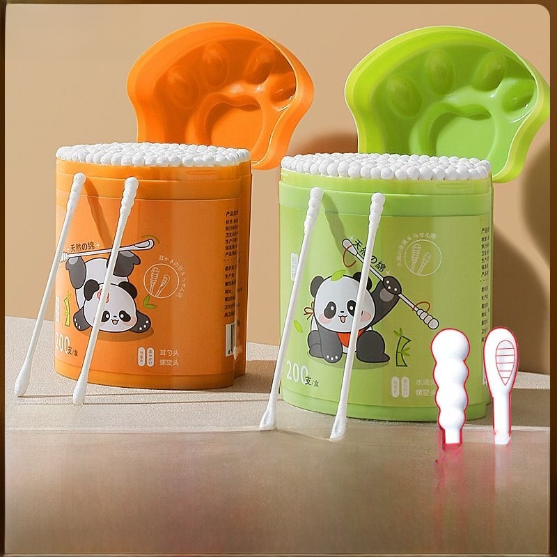 For Home Kids Ear Pick Baby Cosmetic Cotton Swab