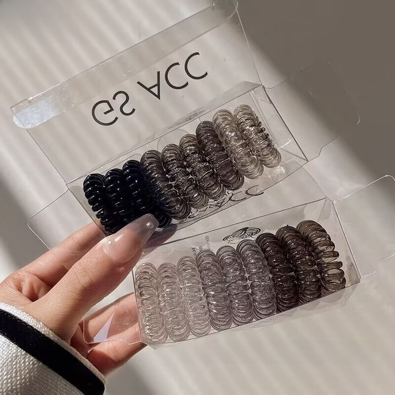 High Ponytail Rubber Band Hairtie Phone Line Hair Ring