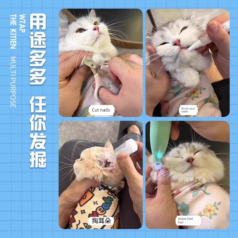 Cat Wrap Cat Cloth Bag Fixation Cut Nail Control Cat Anti-Scratch Anti-Bite Anti Breaking Loose Handy Gadget Binding Cat Grooming Bag Hundred Patch